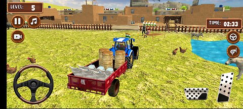 4x4 tractor farming tractor game | tractor se khad leja Raha kishan game | Android game play 2024