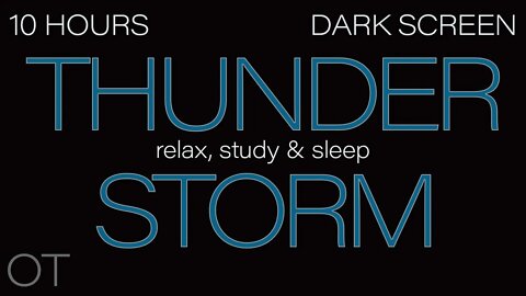 THUNDERSTORM Sounds for Sleeping| Relaxing| Studying| BLACK SCREEN| Dark Screen Nature Sounds