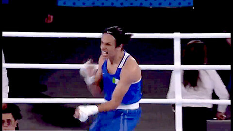 Algerian Olympic Boxer Beats Cr@p Out of Woman, Adances to the Finals