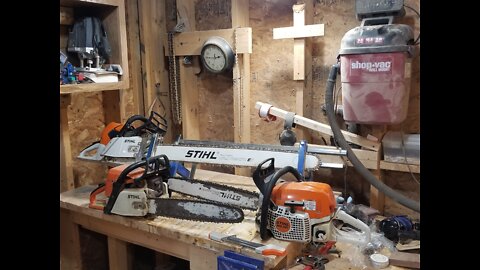 Performing Some Much-Needed Maintenance On A Stihl 661, 391, And Farmboss 290