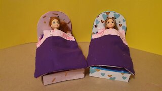 Doll Pillow Blanket DIY - Miniature Pillow Blanket DIY