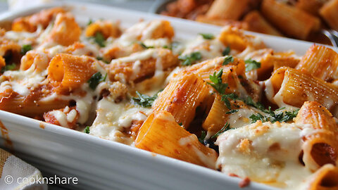 Holiday Chicken Riggies - Spicy Chicken Tomato Cream Sauce with Rigatoni