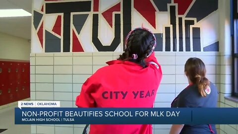 Nonprofit creates murals for MLK Day at McLain High School