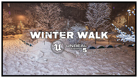 Realistic Winter Walk | Unreal Engine 5.1 | 4K (No Commentary)