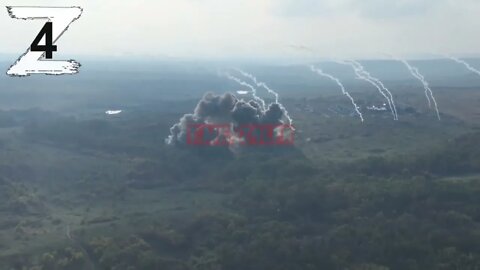 Russian bomber drops thermobaric parachute bombs on Ukr position at Spirne, Donetsk-Luhansk border