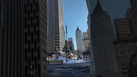 New York City 2021. Downtown on Worth Street and Broadway.