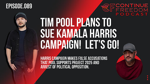 TIM POOL TO SUE KAMALA HARRIS CAMPAIGN