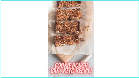 Cookie Dough Bar Keto Recipe #Keto #shorts