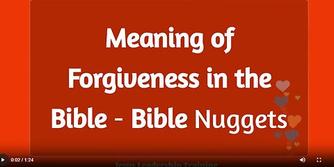 Bible Definition of Forgiveness