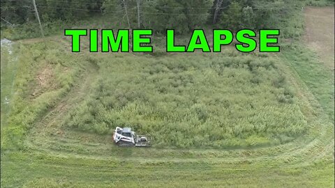 Skid Steer bush hogging awesome time lapse