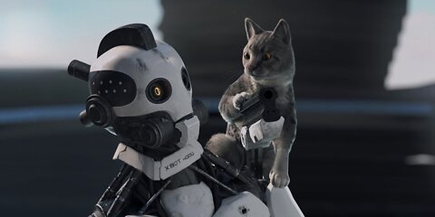 Star wars . Robot plays with kittens . Unseen Technology !