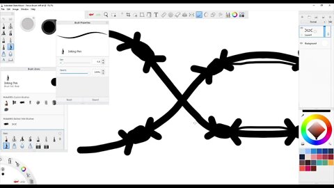 How to Make a Barbed Wire Brush on SketchBook Pro PC PT 2