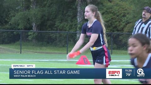 Senior flag football all-stars from Palm Beach County showcase their stuff