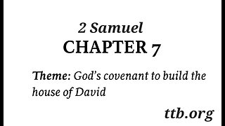 2 Samuel Chapter 7 (Bible Study)