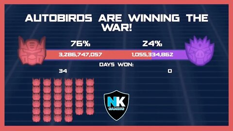 Angry Birds Transformers 2.0 - War Pass Day 34 Results + Energon Windblade & Nemeis Prime In Action