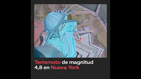 Terremoto de Nueva York desde la Estatua de la Libertad