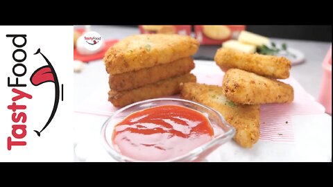 "Sizzle and Savor" (Cheesy Potato Triangles Recipe by ''TESTY FOOD'')