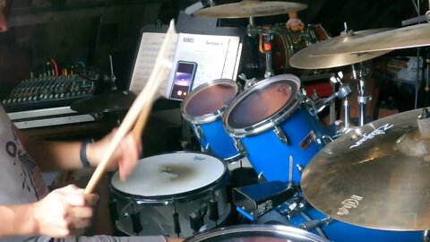 One of my Bonham Style Single bass drum exercises.