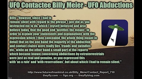 Billy Meier UFO Contact Reports - Alien Abductions