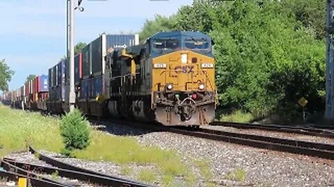 CSX I157 Intermodal/Autorack Train from Fostoria, Ohio July 23, 2022