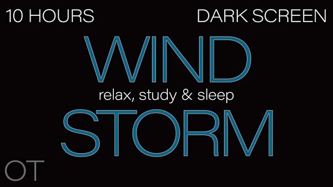 HOWLING WIND Sounds for Sleeping| Relaxing| Studying| BLACK SCREEN| Real Storm Sounds| SLEEP SOUNDS