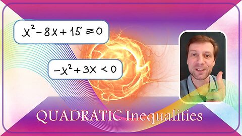 Solving quadratic inequality. Example.