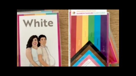 Flash Cards Depicting pregnant man to teach colors confiscated from classroom #northcarolina