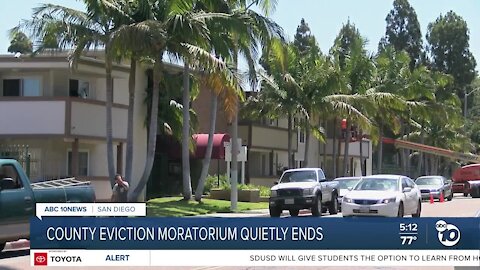 County eviction moratorium quietly expires