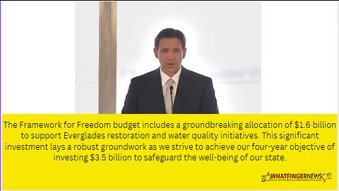 The Framework for Freedom budget includes a groundbreaking allocation of $1.6 billion