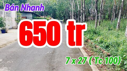 Đất Dầu Tiếng I Bán gấp lô đất 7 x 27 ( Tc 100) Giá rẽ #580