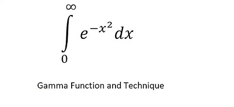 Calculus Help: Integral from 0 to infinity e^(-x^2) dx with Gamma Function