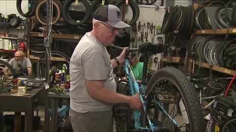 Group of retired men volunteer in Northglenn to repair donated bikes