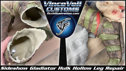 Sideshow Gladiator Hulk Damaged Statue Hollow Leg Repair