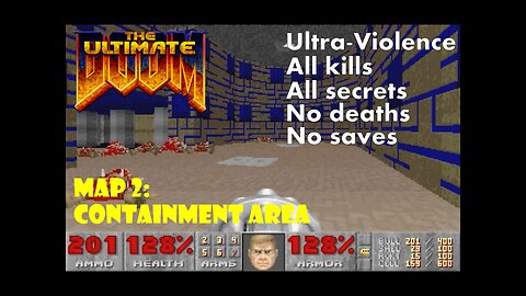 The Ultimate Doom (1995): Episode 2 — The Shores of Hell: Map 2 (E2M2) — Containment Area