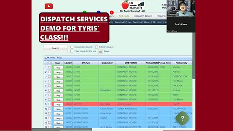 Dispatch Services Demo for Tyris' Class
