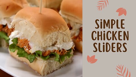 Simple buffalo chicken sliders