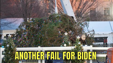 Biden’s White House Christmas tree got blown over by the wind today - so fitting!