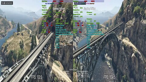 GTA V 1920x1080 2933Mhz(FCLK 1467 Mhz) Vs 3866Mhz (FCLK 1933 Mhz) AMD Ryzen 3800X