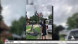 Take Time to Smile: OPD provides new basketball hoop for kids in need