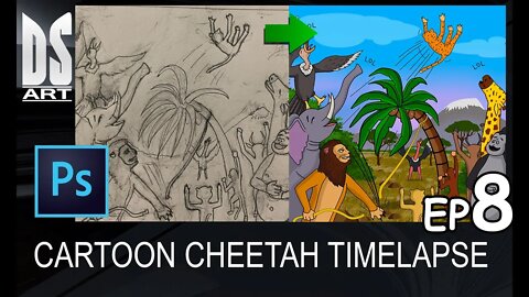 Cartoon Cheetah Part 8 Timelapse