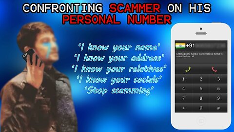 CONFRONTING A SCAMMER ON HIS PERSONAL PHONE NUMBER! **HE QUIT**