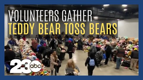 8,529 stuffed bears thrown during Teddy Bear Toss, 2nd highest in event history