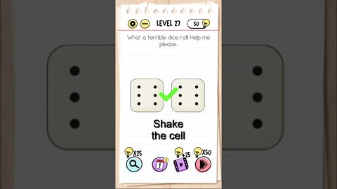 Brain Test Tricky Puzzles Level 27 What a terrible dice roll! Help me please.