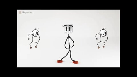 Arte com imãs - Dança de Henry Stickmin