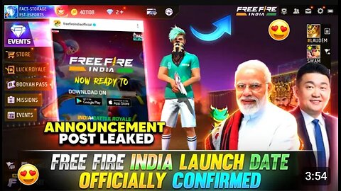 FREE FIRE INDIA LOUNCH OFFICIALLY CONFIRMED || FREE FIRE LIVE ||