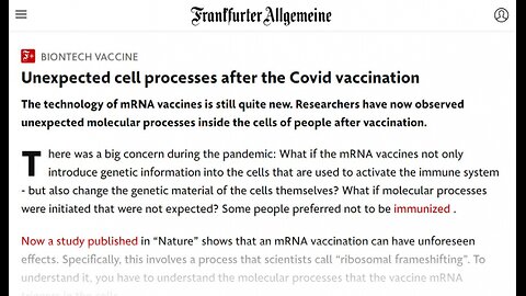 Confirmation of mRNA covid vaccine fears 6-17-24 Dr. John Campbell