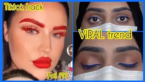 "NEW TREND" match your brows, liner and mascara with same colour | viral tiktok hack