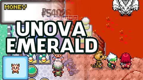 Pokemon Unova Emerald - GBA Hack ROM, QoL Hack with difficulty, and challenge mode in-game, b/w fea