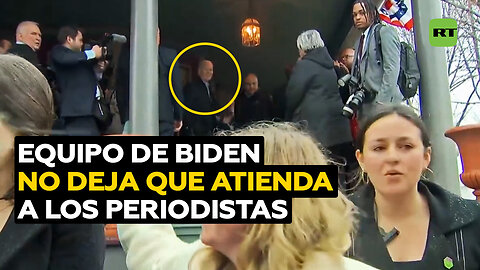 El equipo de Biden aleja a la prensa cuando se disponía a responder preguntas en Míchigan