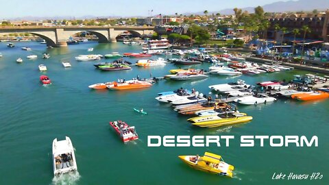 Desert Storm Poker Run 2021 - Parade Pre-Staging At The Bridgewater Channel - Lake Havasu